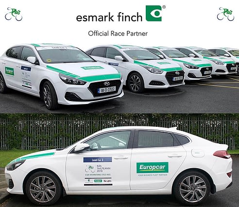 High Visibility</strong> </a>team delivered over 19 fully customized and branded race vehicles which were commissioned by Europcar, another race partner. Esmark Finch official race partner of Ras Tailteann 2018