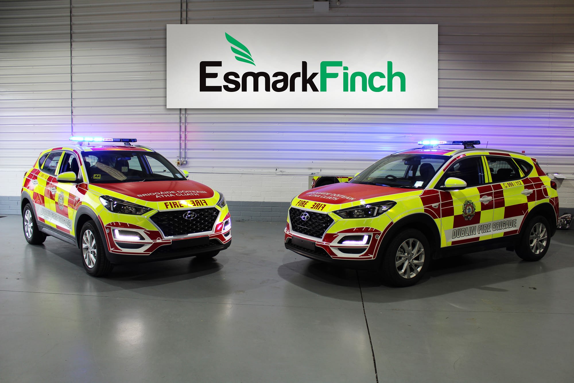 Esmark Finch transform hyundai tucsons fro Dublin Fire Brigade