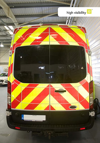 Ford vehicle with 3M Chevron in Esmark Finch WorkShop