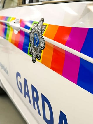Close up of Garda Pride Cars
