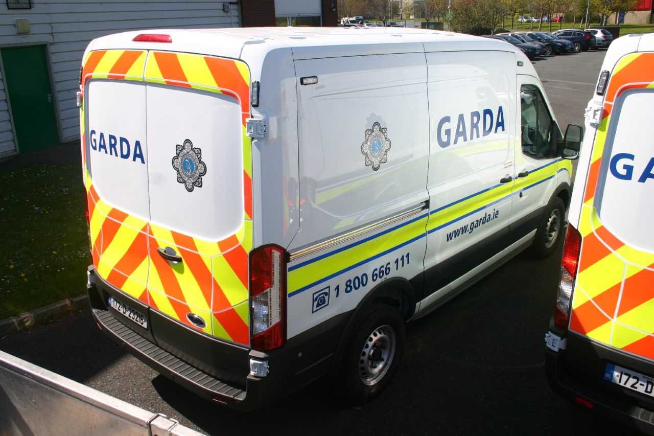 rear chevron on garda cell van – Esmark Finch